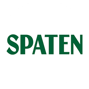 Imagem em miniatura circular com fundo branco e apresenta o logotipo da Spaten escrito em verde.